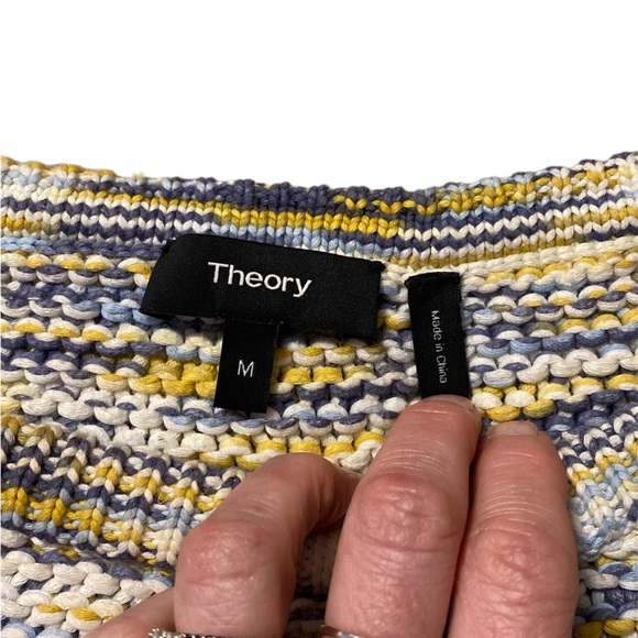 NWOT THEORY Multicolor Slouchy Sweater, Size Medium - Picture 8 of 9